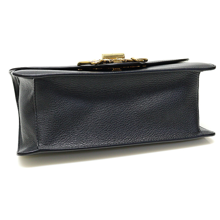 Ferragamo(페라가모) 21 I330 블랙 카프스킨 금장 더블 간치니 체인 숄더백